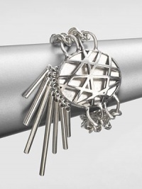 A dreamcatcher-inspired design on sleek link chains that's sure to make a statement. SilverplatedLength, about 7.5Lobster clasp closureMade in USA A dreamcatcher-inspired design on sleek link chains that's sure to make a statement. SilverplatedLength, about 7.5Lobster clasp closureMade in USA