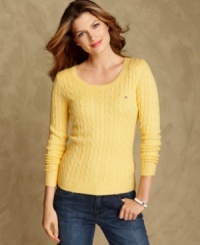 A seasonless cable-knit sweater from Tommy Hilfiger makes a wonderful gift for anyone on your list...or for yourself! A seasonless cable-knit sweater from Tommy Hilfiger makes a wonderful gift for anyone on your list...or for yourself!