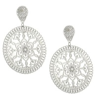 3 Stunning Round Stainless Steel Chandelier Earrings 3 Inch 3 Stunning Round Stainless Steel Chandelier Earrings 3 Inch
