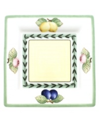 A contemporary shape with a classic pattern, the square bread and butter plate from Villeroy & Boch lends fresh style to the mix-and-match French Garden dinnerware collection. A contemporary shape with a classic pattern, the square bread and butter plate from Villeroy & Boch lends fresh style to the mix-and-match French Garden dinnerware collection.