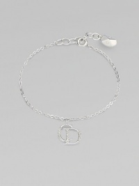 Dazzling, crystal encrusted logo charm on link chain for an iconic design. Palladium platedCrystalsLength, about 6Spring ring closureImported Dazzling, crystal encrusted logo charm on link chain for an iconic design. Palladium platedCrystalsLength, about 6Spring ring closureImported
