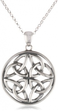 Sterling Silver Celtic Knot Round Pendant Necklace, 18 Sterling Silver Celtic Knot Round Pendant Necklace, 18