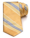 A handsome tie from Valentino in plush Italian silk brings refinement to your everyday office attire and special occasions alike.
