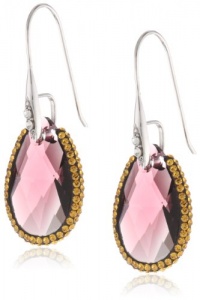 Sterling Silver Swarovski Crystal Oval Drop Earrings