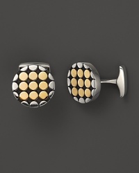 John Hardy Men's Dot 18K Gold and Sterling Silver Round Cufflinks John Hardy Men's Dot 18K Gold and Sterling Silver Round Cufflinks