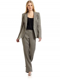 THE LOOKTextured designPeaked lapelFront button closureLong sleeves with contrast ribbed panelDart details Front welt pocketsTHE FITAbout 25 from shoulder to hemTHE MATERIAL80% linen/20% cuproFully linedCARE & ORIGINDry cleanImportedModel shown is 5'10 (177cm) wearing US size 4. THE LOOKTextured designPeaked lapelFront button closureLong sleeves with contrast ribbed panelDart details Front welt pocketsTHE FITAbout 25 from shoulder to hemTHE MATERIAL80% linen/20% cuproFully linedCARE & ORIGINDry cleanImportedModel shown is 5'10 (177cm) wearing US size 4.