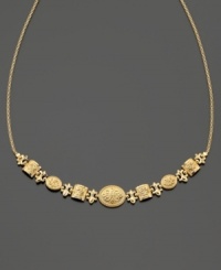 Opt for a look of timeless elegance with this beautiful 14k gold necklace. Approximate length: 16 inches. Opt for a look of timeless elegance with this beautiful 14k gold necklace. Approximate length: 16 inches.