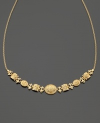 Opt for a look of timeless elegance with this beautiful 14k gold necklace. Approximate length: 16 inches.