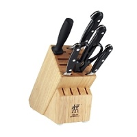 Each component of the Twin Professional S 7-piece block set is is precision forged from a single piece of German high-carbon stainless steel for durability and sturdiness that will last for generations. Each component of the Twin Professional S 7-piece block set is is precision forged from a single piece of German high-carbon stainless steel for durability and sturdiness that will last for generations.