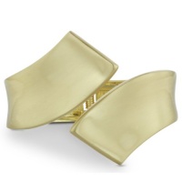Golden Double Ribbon Design Hinged Cuff Bangle Statement Bracelet. Comfortable And Beautiful. Golden Double Ribbon Design Hinged Cuff Bangle Statement Bracelet. Comfortable And Beautiful.