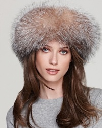 Luxe fox fur makes a plush winter accessory with this Surell headband, which doubles as a neckwarmer. Luxe fox fur makes a plush winter accessory with this Surell headband, which doubles as a neckwarmer.
