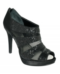 Glittery shine and sexy see-through mesh makes the Wonderwork platform booties by Style&co. a certified winner. Glittery shine and sexy see-through mesh makes the Wonderwork platform booties by Style&co. a certified winner.