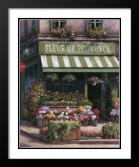 T C Chiu Framed and Double Matted Art Print 29x35 Fleurs De Provence