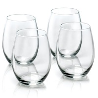Anchor Hocking 15-Ounce 4-Piece Stemless Wine Glass Set Anchor Hocking 15-Ounce 4-Piece Stemless Wine Glass Set