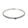 925 Silver & Black Diamond Stackable Bangle (0.05ctw)- 8 IN