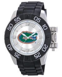 Go Gators! Root for your team 24/7 with this sporty watch from Game Time. Features a University of Florida logo at the dial. Go Gators! Root for your team 24/7 with this sporty watch from Game Time. Features a University of Florida logo at the dial.