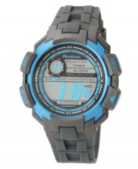 The athletic design of this digital watch from Armitron takes you from the gym to the weekend. The athletic design of this digital watch from Armitron takes you from the gym to the weekend.