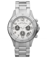 Pull off your weekend looks with this classic chronograph watch from Marc by Marc Jacobs. Pull off your weekend looks with this classic chronograph watch from Marc by Marc Jacobs.