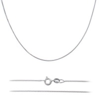 .7mm (14-30) Nickel Free Italian .925 Sterling Silver Box Chain Necklace .7mm (14-30) Nickel Free Italian .925 Sterling Silver Box Chain Necklace