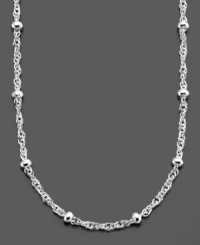 Heighten your look with a timeless addition. Giani Bernini necklace features a chic, Singapore chain with beaded details. Crafted in sterling silver. Approximate length: 24 inches. Heighten your look with a timeless addition. Giani Bernini necklace features a chic, Singapore chain with beaded details. Crafted in sterling silver. Approximate length: 24 inches.