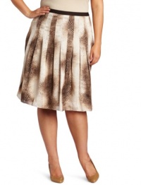 Jones New York Women's Plus-Size Printed Snake Pleated Skirt Jones New York Women's Plus-Size Printed Snake Pleated Skirt
