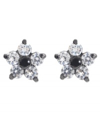 Make like a superstar in these glamorous studs. Betsey Johnson earrings feature round-cut crystals set in a star-shaped hematite tone mixed metal setting. Approximate diameter: 1 inch. Make like a superstar in these glamorous studs. Betsey Johnson earrings feature round-cut crystals set in a star-shaped hematite tone mixed metal setting. Approximate diameter: 1 inch.