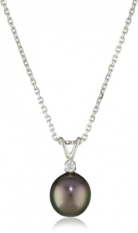 TARA Pearls Dancing Diamond 8X8.5mm Cultured Pearl 18 Karat White Gold Pendant Necklace TARA Pearls Dancing Diamond 8X8.5mm Cultured Pearl 18 Karat White Gold Pendant Necklace