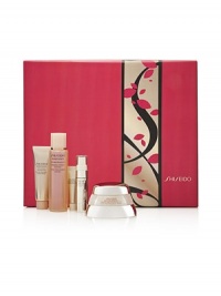 Extend the look of youth and prevent the first stages of line formation with the richly textured, ultra-hydrating Bio-Performance Advanced Super Revitalizing Cream. Set includes: Bio-Performance Advanced Super Revitalizing Cream, 2.5 oz.; Benefiance Extra Creamy Cleansing Foam, 1 oz.; Benefiance WrinkleResist24 Balancing Softener Enriched, 2.5 oz.; Bio-Performance Super Corrective deluxe sample; Bio-Performance Super Eye Contour Cream deluxe sample and a facial service gift certificate. Extend the look of youth and prevent the first stages of line formation with the richly textured, ultra-hydrating Bio-Performance Advanced Super Revitalizing Cream. Set includes: Bio-Performance Advanced Super Revitalizing Cream, 2.5 oz.; Benefiance Extra Creamy Cleansing Foam, 1 oz.; Benefiance WrinkleResist24 Balancing Softener Enriched, 2.5 oz.; Bio-Performance Super Corrective deluxe sample; Bio-Performance Super Eye Contour Cream deluxe sample and a facial service gift certificate.