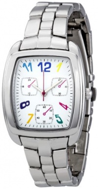 FMD White Multicolored Faux Chronograph Dial Ladies Watch ZRT8000K