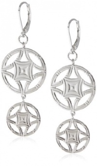 ELLE Jewelry Reflections 2Drop Kaleidoscope Pattern Sterling Silver Earrings ELLE Jewelry Reflections 2Drop Kaleidoscope Pattern Sterling Silver Earrings