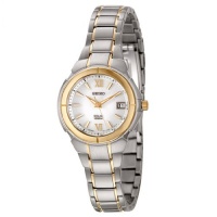 Seiko Women's SUT022 Two Tone Stainless Steel Analog with Silver Dial Watch