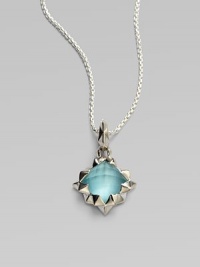From the Superstud collection. Milky blue quartz, faceted in striking pyramids, hangs from a sterling silver box chain.Blue quartz Sterling silver Chain length, about 18 Pendant width, about 1 Lobster clasp Imported From the Superstud collection. Milky blue quartz, faceted in striking pyramids, hangs from a sterling silver box chain.Blue quartz Sterling silver Chain length, about 18 Pendant width, about 1 Lobster clasp Imported