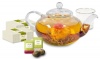 Primula Daisy Tea Pot with 24 Tea Flowers, 40-Ounce