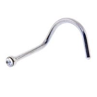 Crystalline Gem Micro Nose Ring Twister Crystalline Gem Micro Nose Ring Twister