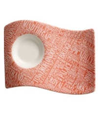 Brew your own cafe culture with Villeroy & Boch's New Wave Cafe party plate. A fluid design with famed London landmarks calls for an espresso and biscuit. Brew your own cafe culture with Villeroy & Boch's New Wave Cafe party plate. A fluid design with famed London landmarks calls for an espresso and biscuit.