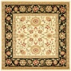 Area Rug 6x6 Square Traditional Ivory - Black Color - Safavieh Lyndhurst Rug from RugPal