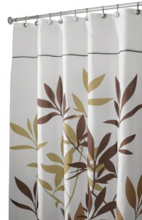 InterDesign Leaves Stall Shower Curtain, Brown InterDesign Leaves Stall Shower Curtain, Brown