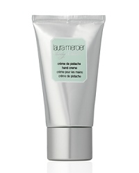 Inspired by the creamy and nutty aromas of pistachio desserts, Laura Mercier created Crème de Pistache Hand Crème. With grape seed, macadamia nut and pistachio nut oil, this deeply moisturizing hand crème nourishes the hands well after it absorbs into the skin. Pistachio butter and pistachio extract smooth and comfort skin, leaving hands feeling velvety soft. Inspired by the creamy and nutty aromas of pistachio desserts, Laura Mercier created Crème de Pistache Hand Crème. With grape seed, macadamia nut and pistachio nut oil, this deeply moisturizing hand crème nourishes the hands well after it absorbs into the skin. Pistachio butter and pistachio extract smooth and comfort skin, leaving hands feeling velvety soft.