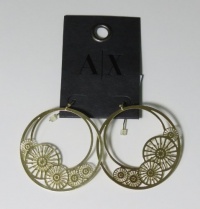 designer/brand: ARMANI EXCHANGE A/X gender: WOMENS/GIRLS/LADIES color: GOLD FASHIONABLE POPULAR DESIGNER ROUND DANGLE EVERY DAY CASUAL EARRINGS designer/brand: ARMANI EXCHANGE A/X gender: WOMENS/GIRLS/LADIES color: GOLD FASHIONABLE POPULAR DESIGNER ROUND DANGLE EVERY DAY CASUAL EARRINGS