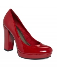 A shoe worth strutting in. The Proto Call pumps by Unlisted combine shining man-made patent and a chunky heel for hot-stepping attitude. A shoe worth strutting in. The Proto Call pumps by Unlisted combine shining man-made patent and a chunky heel for hot-stepping attitude.