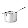 High, straight sides and a more compact surface area provides superlative heat retention and limits evaporation. Handcrafted of American-made steel in Pennsylvania-as it has been for four decades-it is ideal for dishes and sauces that necessitate boiling, simmering or simply heating. A loop handle (opposite the long handle) offers added convenience and stability in pouring and transporting.