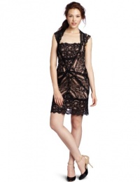 Nicole Miller Women's Cutout Back Stretch Lace Dress, Black, Large Nicole Miller Women's Cutout Back Stretch Lace Dress, Black, Large