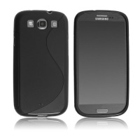 S-Shape Flexible TPU Gel Case for the Samsung Galaxy S3 S III - Black S-Shape Flexible TPU Gel Case for the Samsung Galaxy S3 S III - Black