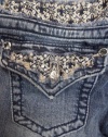 Miss Me Denim Jeans Womens Rhinestone Fleur Bootcut Med Wash JP6151B