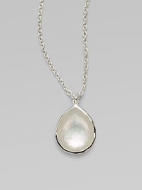 From the Wonderland Collection. Gorgeous, faceted mother-of-pearl stone in sleek sterling silver on a link chain. Sterling silverMother-of-pearlLength, about 16 to 18 adjustablePendant size, about ½Lobster clasp closureImported From the Wonderland Collection. Gorgeous, faceted mother-of-pearl stone in sleek sterling silver on a link chain. Sterling silverMother-of-pearlLength, about 16 to 18 adjustablePendant size, about ½Lobster clasp closureImported