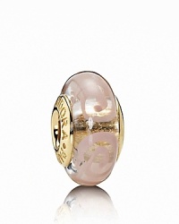 Artsy spirals adorn this glossy murano glass charm. Logo-engraved 14K gold trim expresses the PANDORA signature. Artsy spirals adorn this glossy murano glass charm. Logo-engraved 14K gold trim expresses the PANDORA signature.