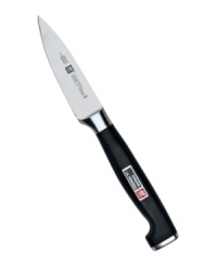 Gliding through fruits and vegetables with ease, this versatile knife is the classic kitchen companion. Precision forged from a single piece of exclusive high-carbon, stain-free steel, the blade is razor-sharp and perfectly balanced for precision control. Lifetime warranty. Gliding through fruits and vegetables with ease, this versatile knife is the classic kitchen companion. Precision forged from a single piece of exclusive high-carbon, stain-free steel, the blade is razor-sharp and perfectly balanced for precision control. Lifetime warranty.