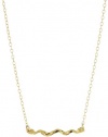 gorjana Twisted Vine Gold-Plated Swirled Bar Charm Necklace