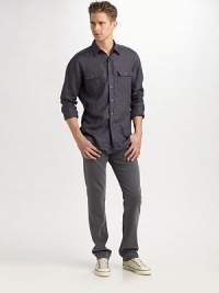 Five-pocket jeans in a mix of modern fibers for an enhanced fit and a luxurious feel.Button and zip fly Belt loops Five-pocket styling Straight leg Inseam, about 33 35% lyocell/34% modal/29% cotton/2% polyurethane Machine wash Imported Five-pocket jeans in a mix of modern fibers for an enhanced fit and a luxurious feel.Button and zip fly Belt loops Five-pocket styling Straight leg Inseam, about 33 35% lyocell/34% modal/29% cotton/2% polyurethane Machine wash Imported