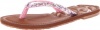 Roxy RG La Paz Sandal (Little Kid/Big Kid),Pink/Metallic Silver,1 M US Little Kid